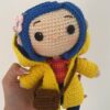 Coraline Muñeca Amigurumi Tejida Crochet FRENTE